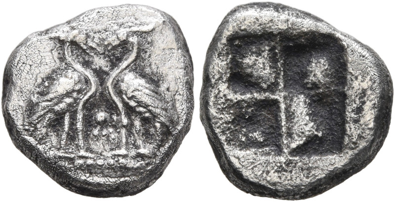 ASIA MINOR. Uncertain. 5th century BC. Hemidrachm (?) (Silver, 12 mm, 2.01 g). C...