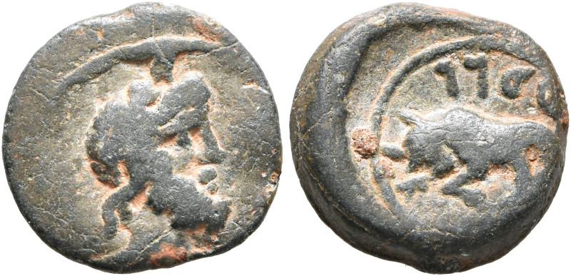 NABATAEA. Uncertain king, 1st century BC-1st century AD. Unit (Lead, 13 mm, 1.47...