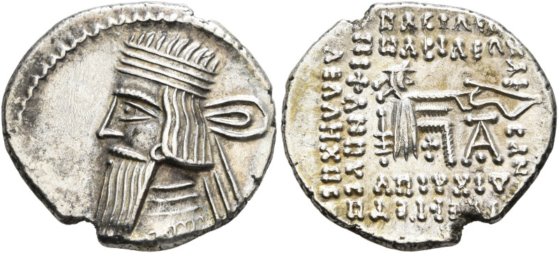 KINGS OF PARTHIA. Artabanos IV, circa 10-38. Drachm (Silver, 20 mm, 3.74 g, 12 h...