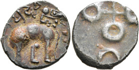 INDIA, Post-Mauryan (Deccan). Satavahanas (Andhras). Vasisthiputra Siva Pulumavi, circa 147-154. AE (Bronze, 16 mm, 2.08 g). VASITHIPUTASA SIVASIRI PU...