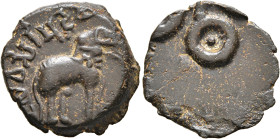 INDIA, Post-Mauryan (Deccan). Satavahanas (Andhras). Vasisthiputra Siva Pulumavi, circa 147-154. AE (Bronze, 19 mm, 3.34 g). VASITHIPUTASA SIVASIRI PU...
