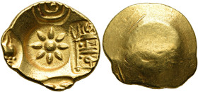 INDIA, Medieval. Yadavas of Devagiri. Ramachandra or his successors, 1270-1311/3. Padmatanka (Gold, 18 mm, 3.80 g). Central lotus blossom surrounded t...
