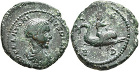 THRACE. Deultum. Diadumenian, as Caesar, 217-218. Assarion (Bronze, 19 mm, 4.17 g, 7 h). M OPEL ANTONINVS DIADV C Bare-headed, draped and cuirassed bu...