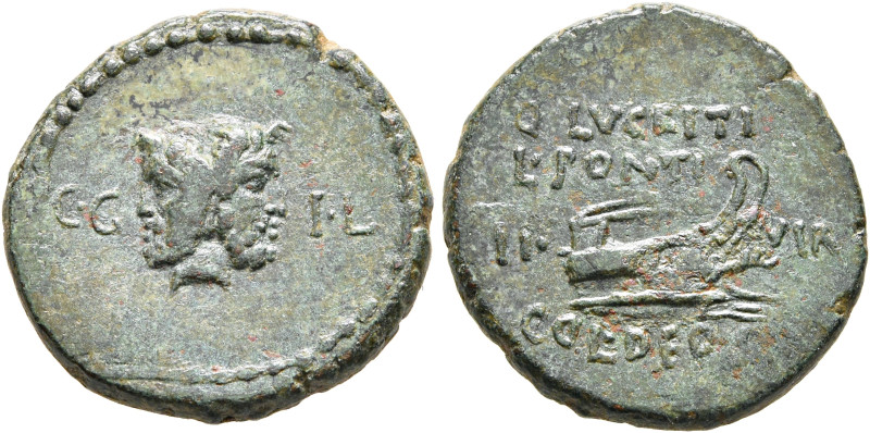 MYSIA. Lampsacus. Struck under Julius Caesar, circa 45 BC. Hemiassarion (Bronze,...