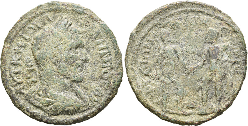 IONIA. Ephesus. Philip I, 244-249. Hexassarion (Bronze, 38 mm, 17.68 g, 7 h). ΑΥ...