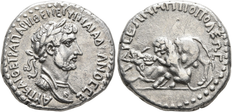 CILICIA. Tarsus. Hadrian, 117-138. Tridrachm (Silver, 24 mm, 10.55 g, 12 h). ΑΥΤ...