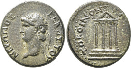 GALATIA. Koinon of Galatia. Nero, 54-68. Assarion (Bronze, 22 mm, 7.34 g, 1 h), circa 62-65. NEPΩNOΣ ΣEBAΣTOY Laureate head of Nero to left. Rev. TO K...