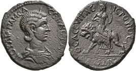 SYRIA, Cyrrhestica. Hierapolis. Julia Mamaea, Augusta, 222-235. Tetrassarion (Bronze, 28 mm, 14.15 g, 12 h). IOΥΛIA MAMЄA CЄBACTH Diademed and draped ...