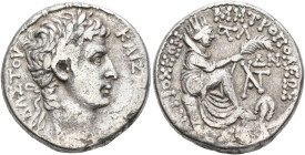 SYRIA, Seleucis and Pieria. Antioch. Augustus, 27 BC-AD 14. Tetradrachm (Silver, 25 mm, 14.68 g, 12 h), RY 36 and CY 54 = 6 AD. ΚΑΙΣ[ΑΡΟΣ ΣΕ]ΒΑΣΤΟΥ La...