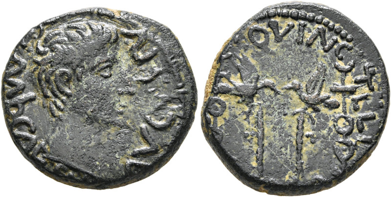 PHOENICIA. Berytus. Augustus, 27 BC-AD 14. Assarion (Bronze, 20 mm, 7.04 g, 1 h)...