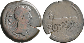 EGYPT. Alexandria. Hadrian, 117-138. Drachm (Bronze, 34 mm, 17.99 g, 12 h), RY 5 = 120/1. ΑΥΤ ΚΑΙ [ΤΡΑΙ ΑΔΡΙΑ ϹЄΒ] Laureate head of Hadrian to right, ...