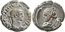 EGYPT. Alexandria. Diocletian, 284-305. Tetradrachm (Potin, 19 mm, 6.99 g, 11 h), RY 3 = 286/7. Α Κ Γ [Ο]ΥΑ ΔΙΟΚΛΗΤΙΑΝΟC CЄΒ Laureate and cuirassed bu...