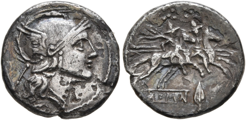 Anonymous, circa 211-210 BC. Quinarius (Silver, 14 mm, 2.00 g, 9 h), uncertain m...