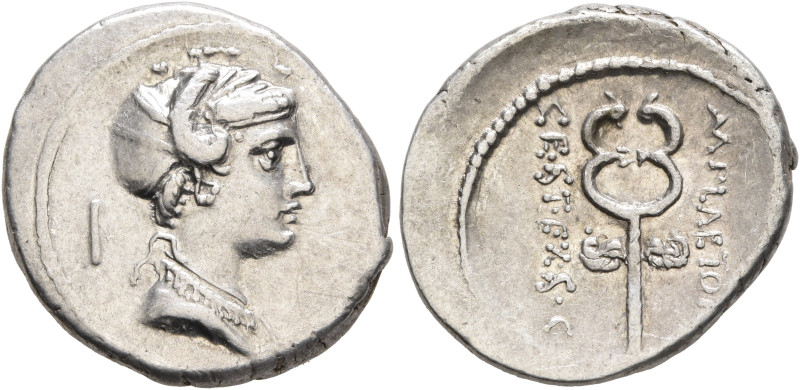 M. Plaetorius M.f. Cestianus, 57 BC. Denarius (Silver, 20 mm, 3.81 g, 6 h), Rome...