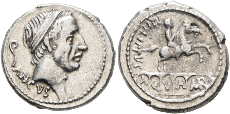 L. Marcius Philippus, 57 BC. Denarius (Silver, 18 mm, 3.31 g, 11 h), Rome. ANCVS...