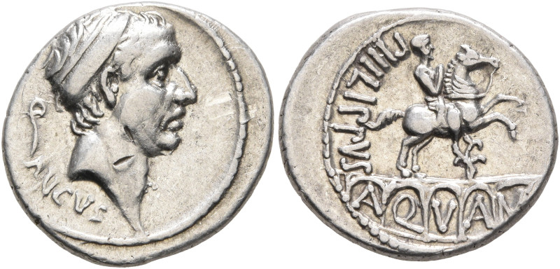 L. Marcius Philippus, 57 BC. Denarius (Silver, 18 mm, 3.63 g, 6 h), Rome. ANCVS ...