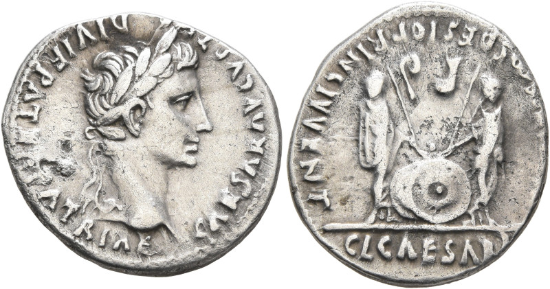 Augustus, 27 BC-AD 14. Denarius (Silver, 20 mm, 3.62 g, 1 h), Lugdunum, 2 BC-AD ...