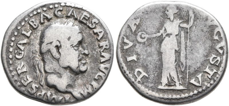 Galba, 68-69. Denarius (Silver, 18 mm, 3.03 g, 6 h), Rome, circa July 68-January...