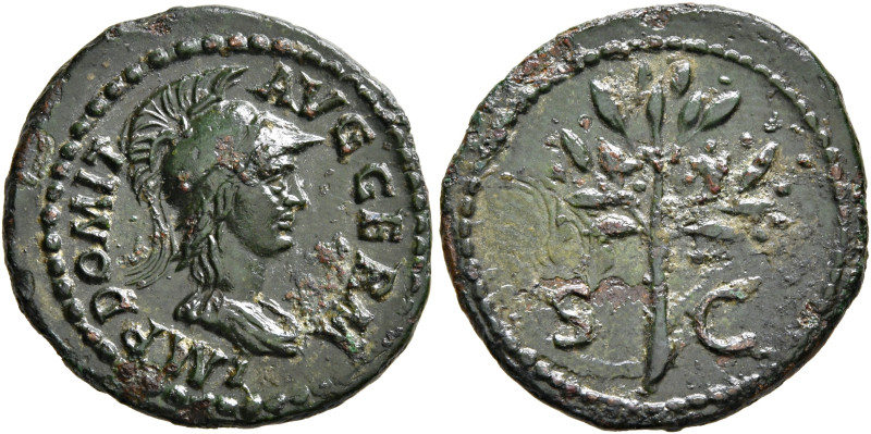 Domitian, 81-96. Quadrans (Copper, 19 mm, 2.76 g, 7 h), Rome, 84-85. IMP DOMIT A...