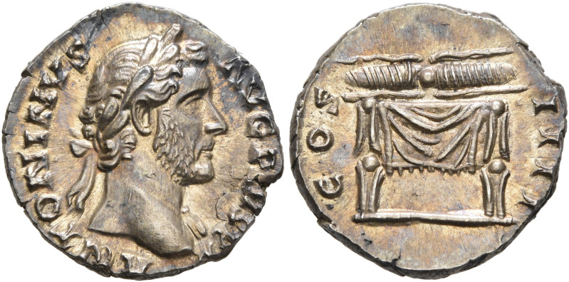 Antoninus Pius, 138-161. Denarius (Silver, 17 mm, 3.25 g, 6 h), Rome, circa 145-...