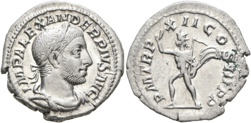 Severus Alexander, 222-235. Denarius (Silver, 19 mm, 2.87 g, 12 h), Rome, 233. I...