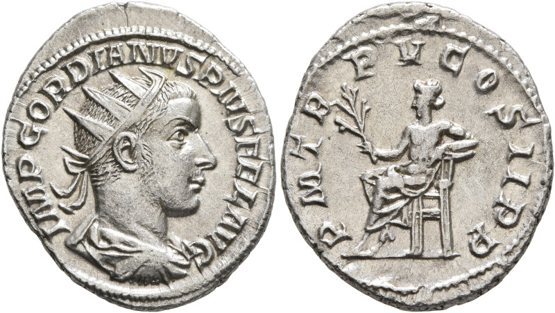 Gordian III, 238-244. Antoninianus (Silver, 22 mm, 3.62 g, 6 h), Rome, 242. IMP ...