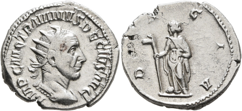 Trajan Decius, 249-251. Antoninianus (Silver, 22 mm, 3.25 g, 6 h), Rome, 250-251...