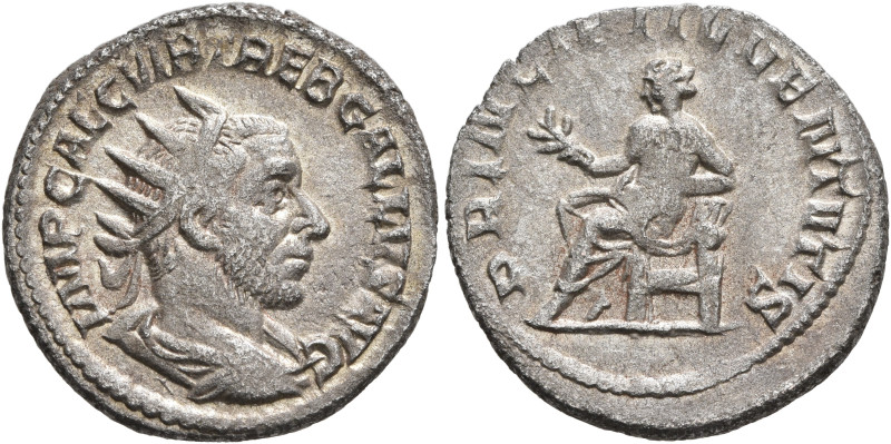 Trebonianus Gallus, 251-253. Antoninianus (Silver, 22 mm, 3.64 g, 1 h), Rome, 25...