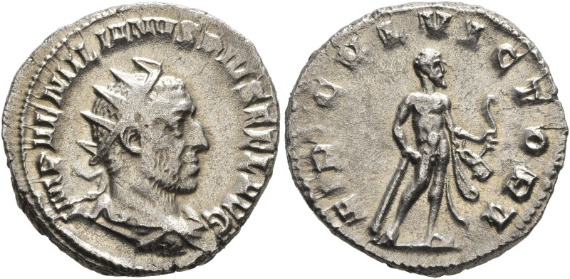 Aemilian, 253. Antoninianus (Silver, 21 mm, 4.45 g, 1 h), Rome. IMP AEMILIANVS P...