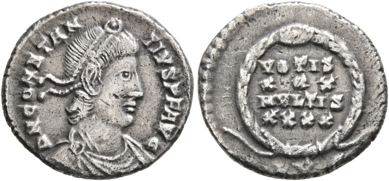 Constantius II, 337-361. Siliqua (Silver, 16 mm, 2.28 g, 12 h), Lugdunum, 360-36...