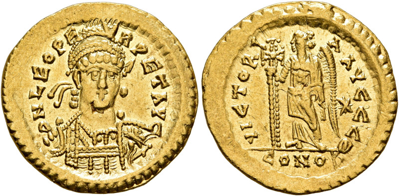 Leo I, 457-474. Solidus (Gold, 20 mm, 4.44 g, 5 h), Constantinopolis, circa 457-...