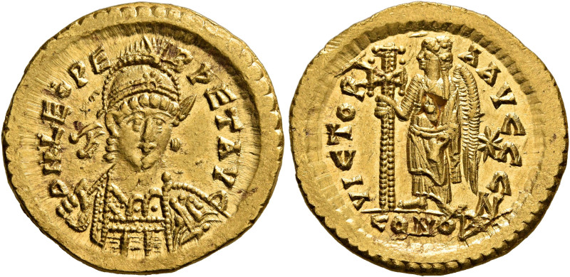 Leo I, 457-474. Solidus (Gold, 20 mm, 4.49 g, 5 h), Constantinopolis, circa 462 ...