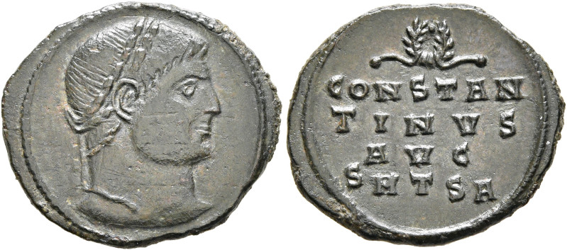 Constantine I, 307/310-337. Follis (Bronze, 19 mm, 2.39 g, 6 h), Thessalonica, A...