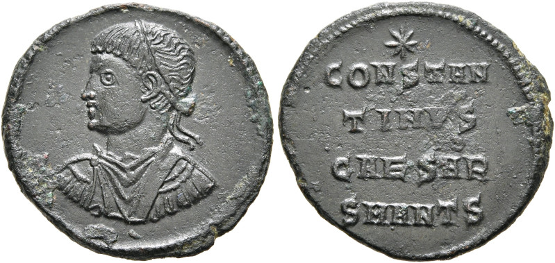 Constantine II, as Caesar, 316-337. Follis (Bronze, 18 mm, 2.38 g, 5 h), Antioch...