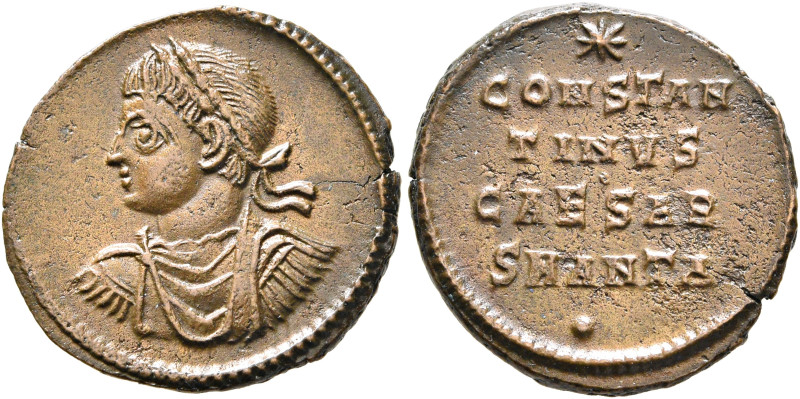 Constantine II, as Caesar, 316-337. Follis (Bronze, 17 mm, 2.25 g, 6 h), Antioch...