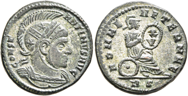 Constantine I, 307/310-337. Follis (Silvered bronze, 19 mm, 3.05 g, 6 h), Rome, ...