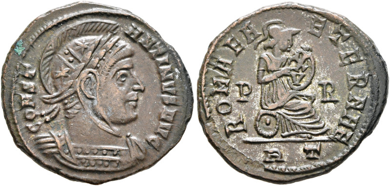 Constantine I, 307/310-337. Follis (Silvered bronze, 20 mm, 3.51 g, 6 h), Rome, ...