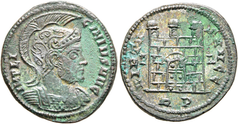 Licinius I, 308-324. Follis (Silvered bronze, 20 mm, 3.38 g, 6 h), Rome, circa 3...