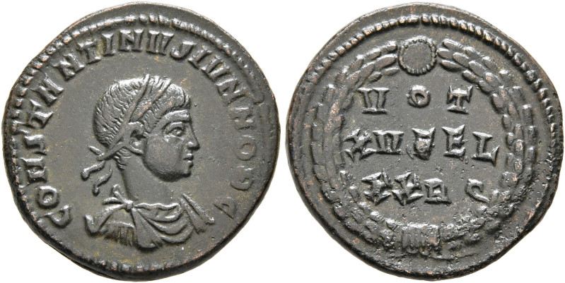 Constantine II, as Caesar, 316-337. Follis (Bronze, 19 mm, 3.49 g, 12 h), Rome, ...