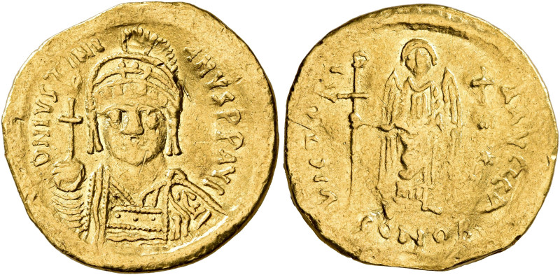 Justinian I, 527-565. Solidus (Gold, 20 mm, 4.31 g, 6 h), Constantinopolis, 545-...