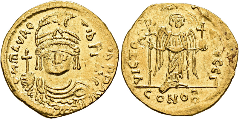 Maurice Tiberius, 582-602. Solidus (Gold, 22 mm, 4.26 g, 6 h), Constantinopolis,...