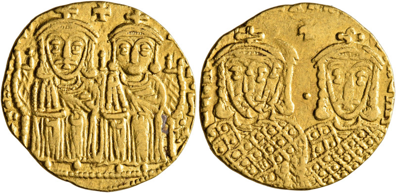 Leo IV the Khazar, with Constantine VI, 775-780. Solidus (Gold, 22 mm, 4.38 g, 6...