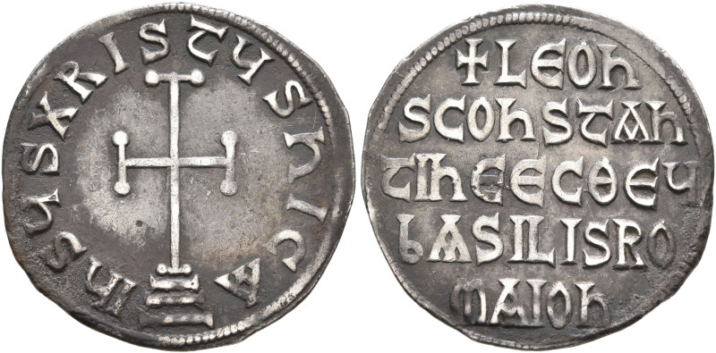 Leo V the Armenian, 813-820. Miliaresion (Silver, 22 mm, 2.15 g, 12 h), Constant...