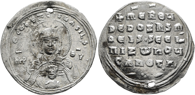 Basil II Bulgaroktonos, 976-1025. Miliaresion (Silver, 25 mm, 2.56 g, 6 h), Cons...