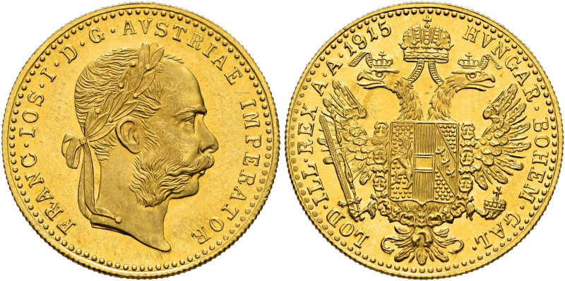 AUSTRIA. Kaisertum Österreich-Ungarn. Franz Josef I, 1867-1916. Dukat (Gold, 20 ...