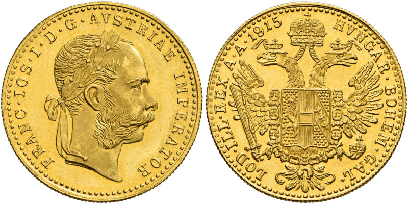 AUSTRIA. Kaisertum Österreich-Ungarn. Franz Josef I, 1867-1916. Dukat (Gold, 20 ...