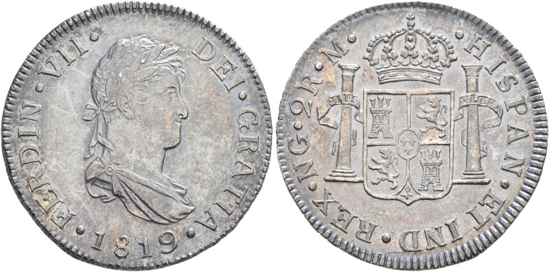 GUATEMALA. Colonial. Fernando VII. King of Spain, 1808-1833. 2 Reales (Silver, 2...
