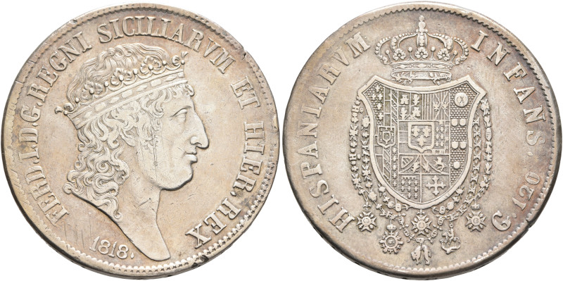 ITALY. Regno delle Due Sicilie. Ferdinando I, 1816-1825. 120 Grana - Piastra 181...