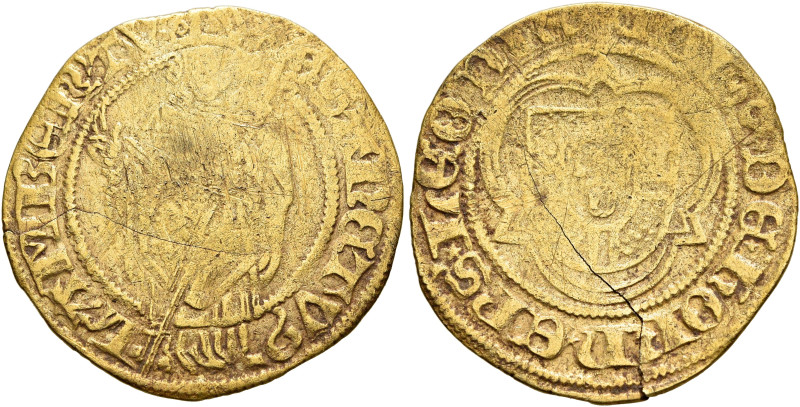 LOW COUNTRIES. Luik (Liège). Johan IX van Horn, 1482-1506. Florin d'or (Gold, 22...