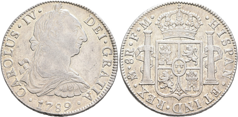 MEXICO, Colonial. Carlos IV, king of Spain, 1788-1808. 8 Reales 1789 (Silver, 38...